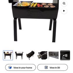 Expert Grill Charcoal Portable Rotisserie BBQ Grill