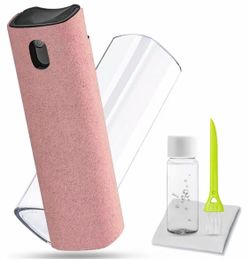Touchscreen Screen Cleaner Spray for Phone Laptop TV - Pink Car Touch Screen Cleaner Kit with Microfiber Cloth for Tablet, PC, Computer Monitor, LCD,