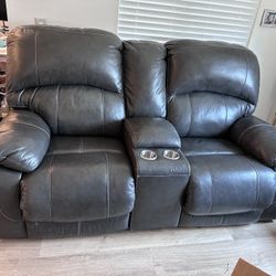 Calder well Power Reclining Loveseat With Console