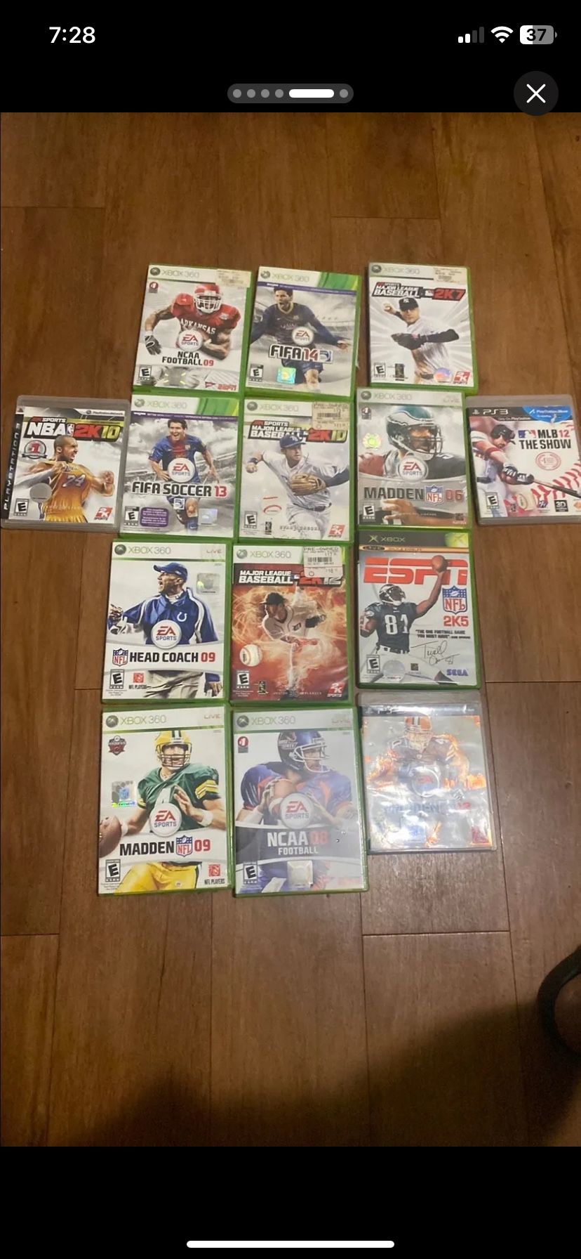 40 Sports Games Deal Ps2 Xbox Xbox 360 PS3 With Cases