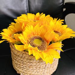 Artificial Sunflower Vase For $15 