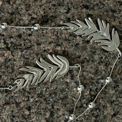 DellOlio 40” Leaf Design Vintage Necklace -NICE MOTHER’s DAY GIFT