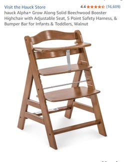 Solid Wood Highchair - Adjusts For Babies, Toddlers Primary Age To Adult