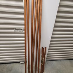Six 5 Foot Copper Pipes