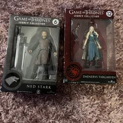 Funko Game of Thrones Legacy Collection featuring Ned Stark and Daenerys Targaryen.