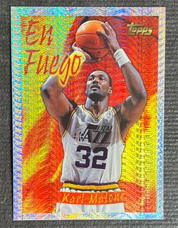 Karl Malone Topps En Fuego Basketball Card