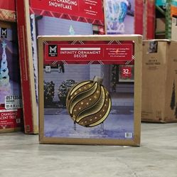 Infinity Ornament Christmas Decor Gold