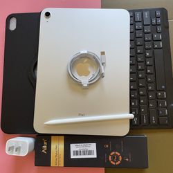 256gb Apple IPad 10th Generation (10.9” Liquid / 2022 model) with pen, keyboard, case & Accessories (warranty 2026) 
