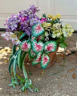 Planter with Fake Florals - 6” Pot