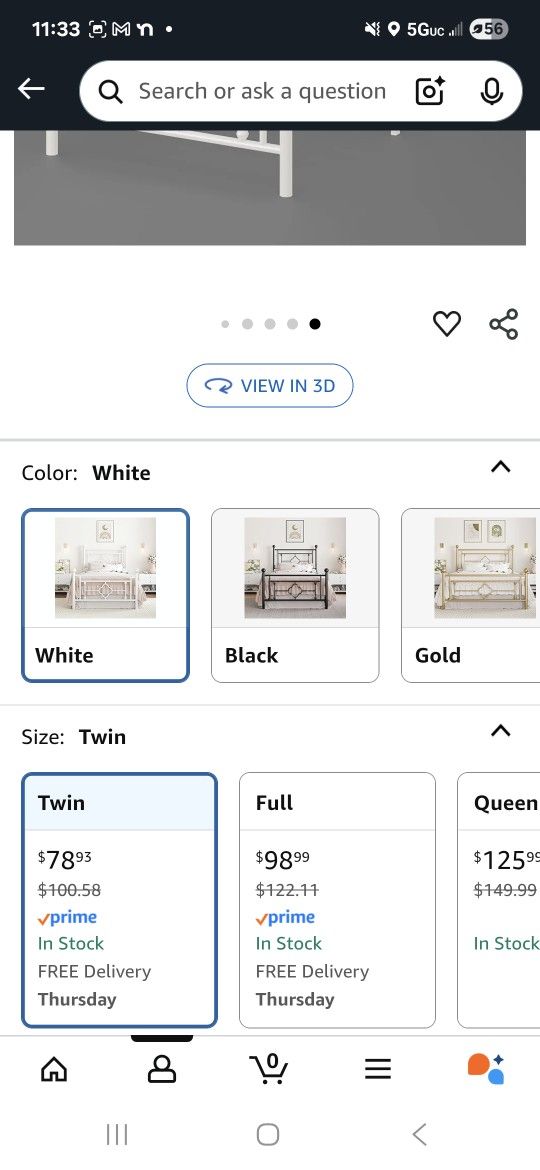 Twin Metal Bed Frame.