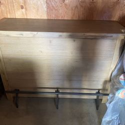 Almost New Wooden Bar & 2 Stools 