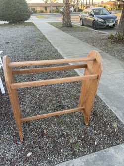 Quilt Rack Holder Oak $50