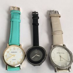 WOMENS LEATHER WRIST WATCH ~ ALL FOR $22