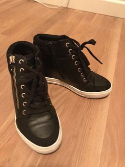Size 7 Black Lace-up Wedge Sneakers by Aldo Kaia Sale in Venice, CA - OfferUp
