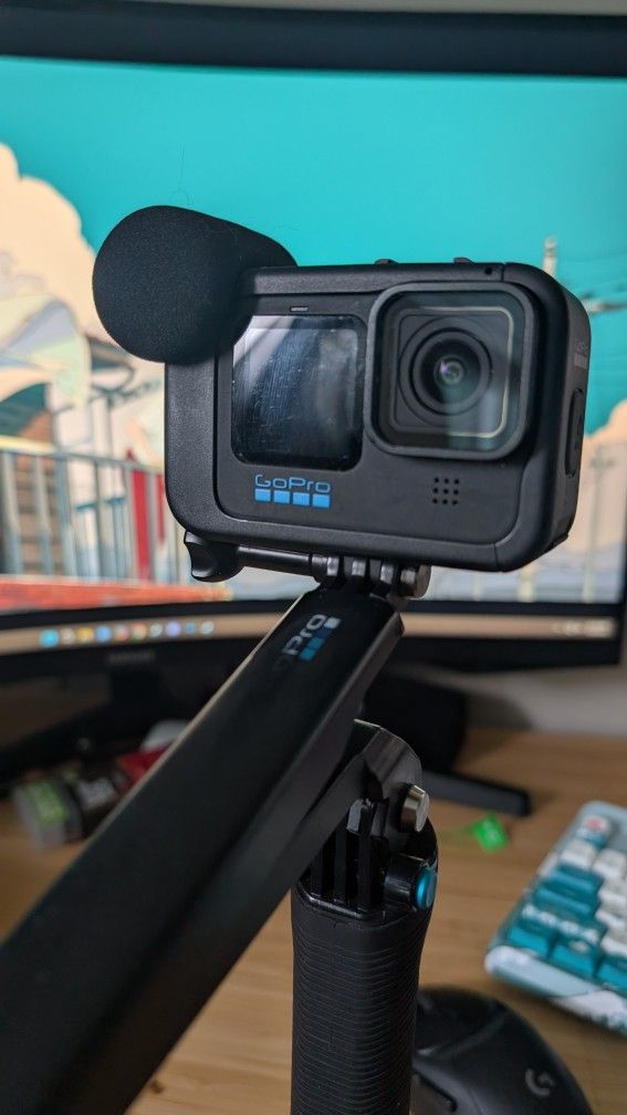 GoPro HERO 12 BLACK w/ Stand, Media Mod, Batteries