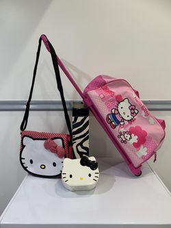 💥Hello kitty rolling bag/ bank/ and Purse