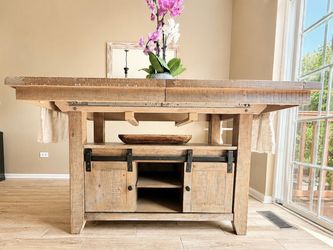 Imagio Home Jordan Rustic Farmhouse Counter Height Dining Table Set 6 chairs w/leaf Estate sale