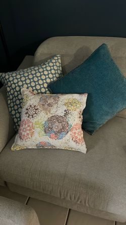 3 Feather Throw Pillow