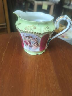 Antique royal Vienna pitcher creamer neo classical