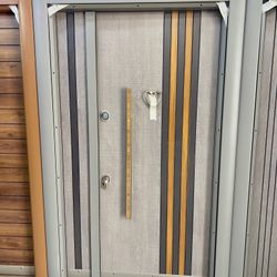 Steel Plated Solid Wood Front Doors