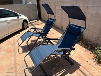 Folding Beach Lounge Chair Recliners (set of 2)