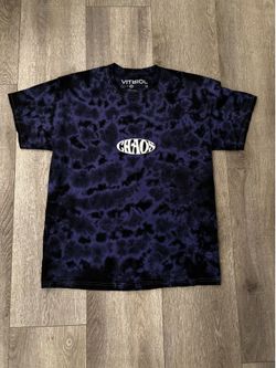 VITBIOL Chaos Tie-Dye Black Purple Graphic Men's T-Shirt Size L