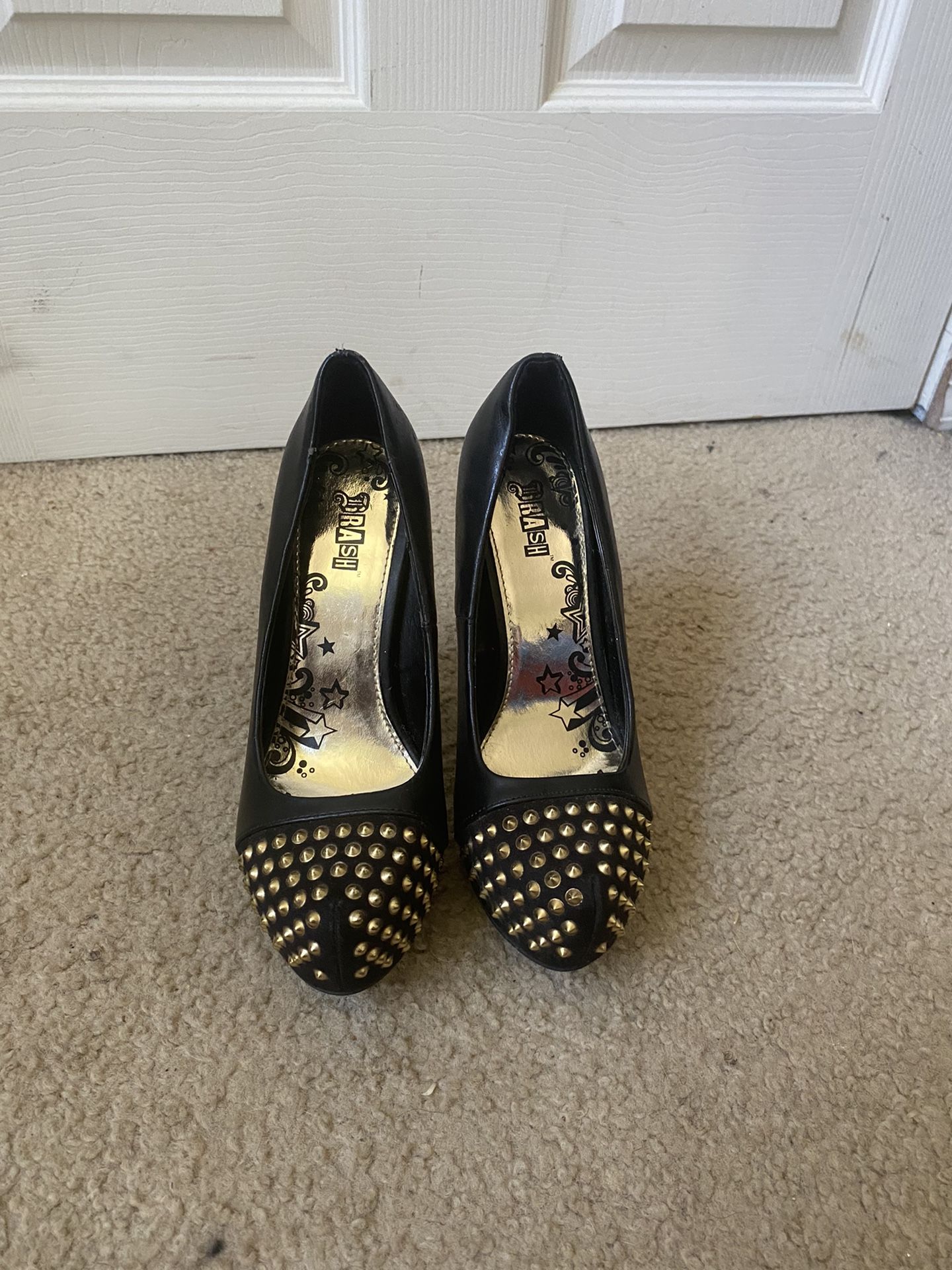 Black and Gold Heels