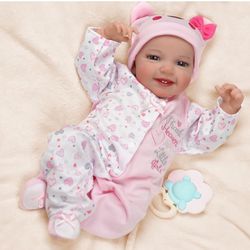 Lifelike Reborn Baby Dolls - Leen, 20-Inch Lovely Awake Realistic-Newborn Baby Dolls Soft Body Real Life Baby Dolls Girl with Gift Box for Kids Age 3+