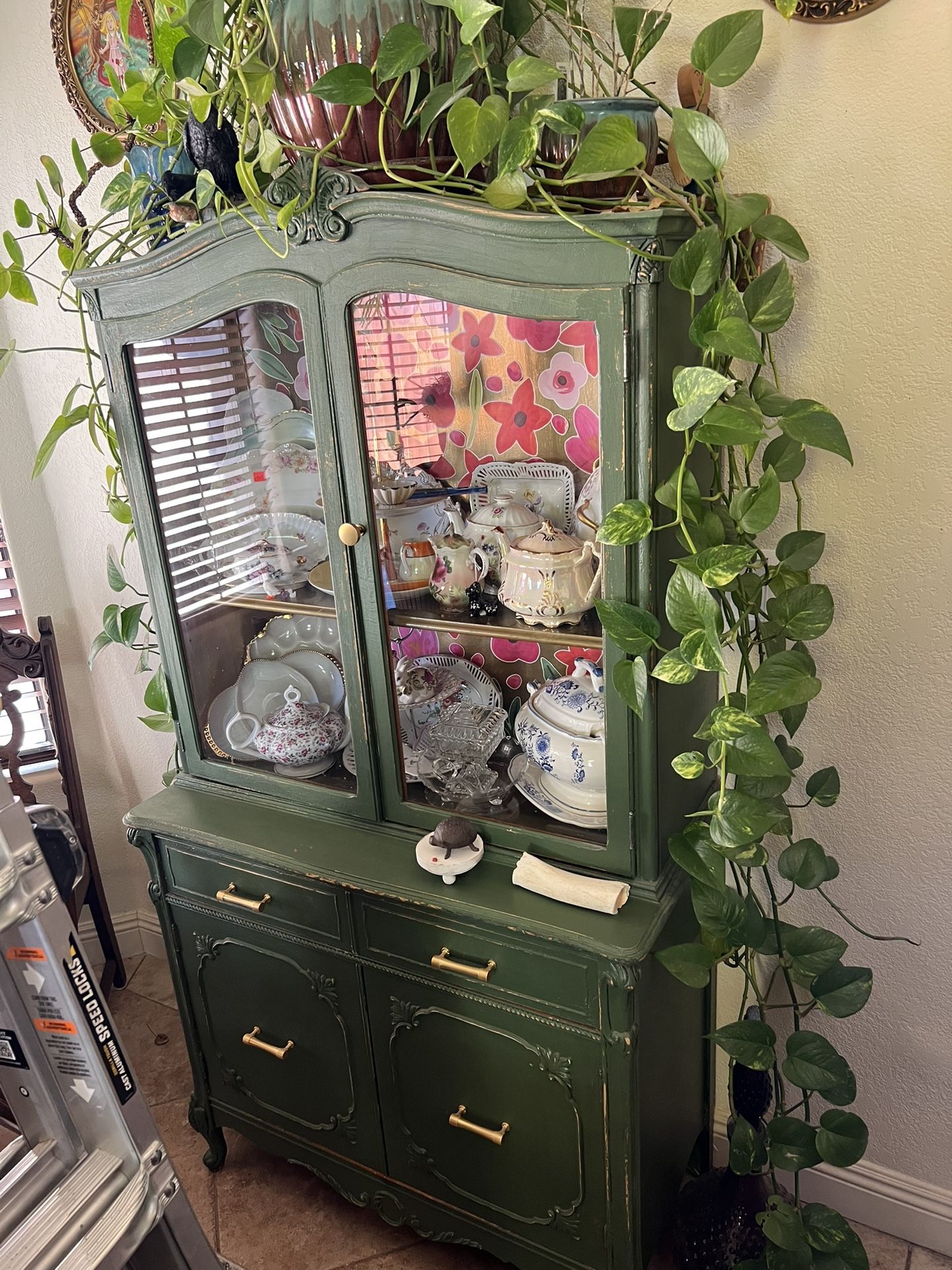 Antique China Hutch- Cottage core Dream