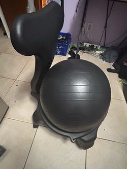 Exercise ball chair