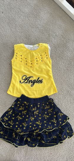 Brand New Yellow And Blue Skirt Set For 8 Year Old Girl