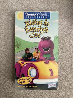 Barney VHS Tape Riding in Barney's Car Sing Along Ages 1-8 Video 1995
