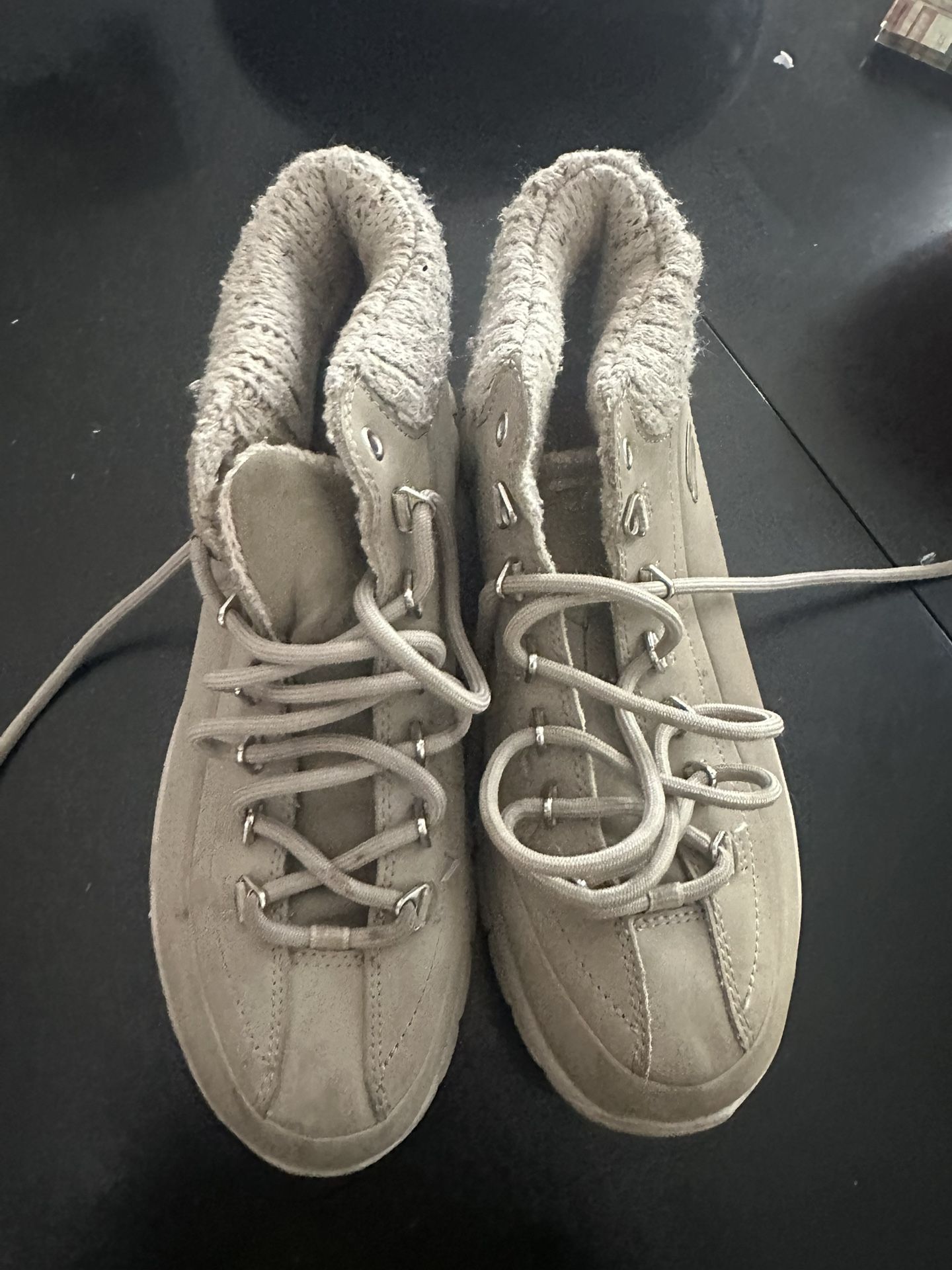 Beige Women’s Sketchers Boots