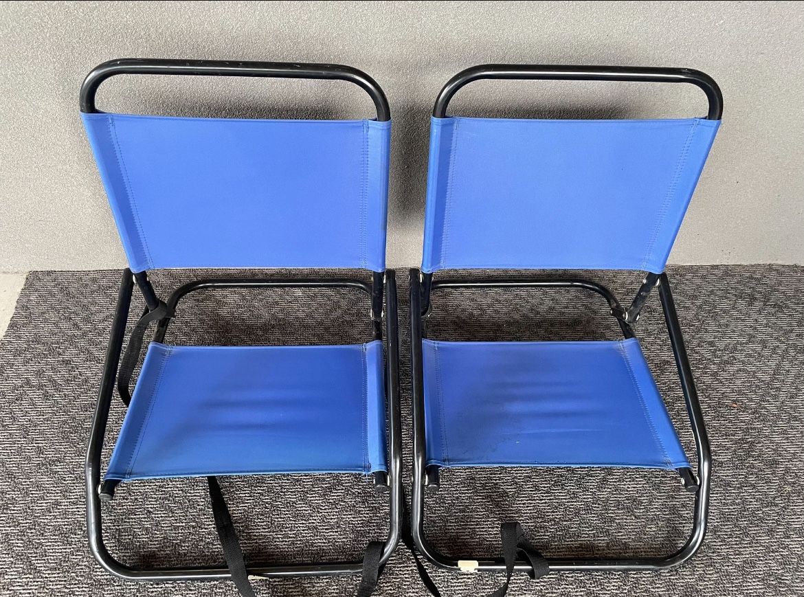 2 Stansport Sandpiper Sand Beach Chairs- Blue