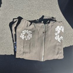 Denim Tears Cashmere Swarovski Zip Hoodie