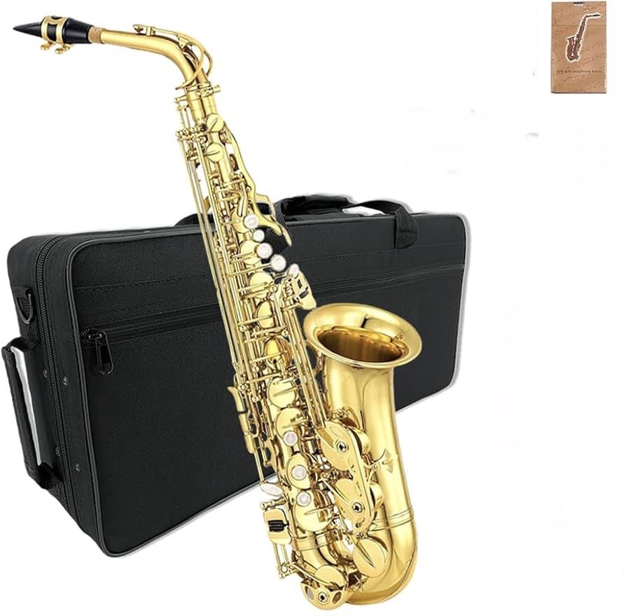 Suzuki Alto Saxophone for Beginner and professionals Saxophone Eb, Brass Saxophones with case Gold