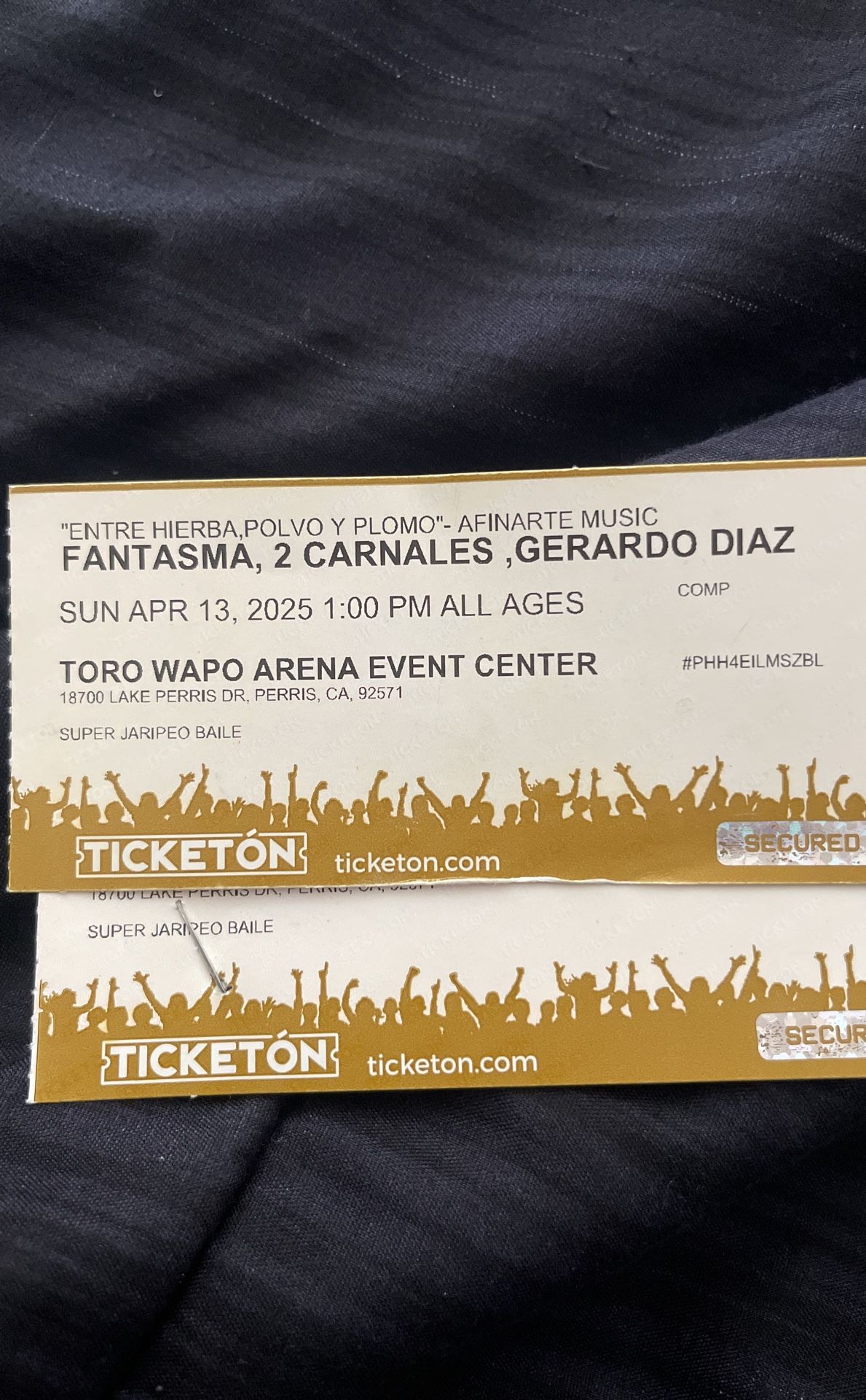 2 Tickets For Sale