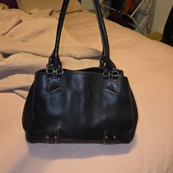 Cole Haan Village Black Pebbled Leather Triple Compartment Bag - $295 MSRP