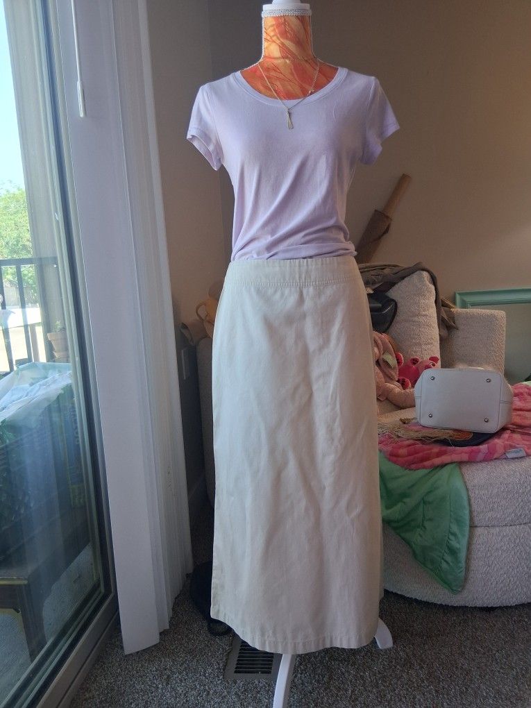 Eddie Bauer Khaki Long Skirt Sz 6