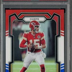 Gorgeous PSA 10, Red/White And Blue Prizm Card For Patrick Mahomes!!!