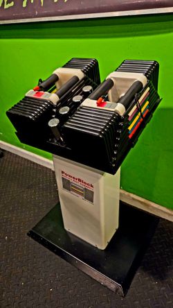 POWERBLOCK DUMBBELLS 5-90LB POWERBLOCKS DUMBBELL WEIGHTS & STAND