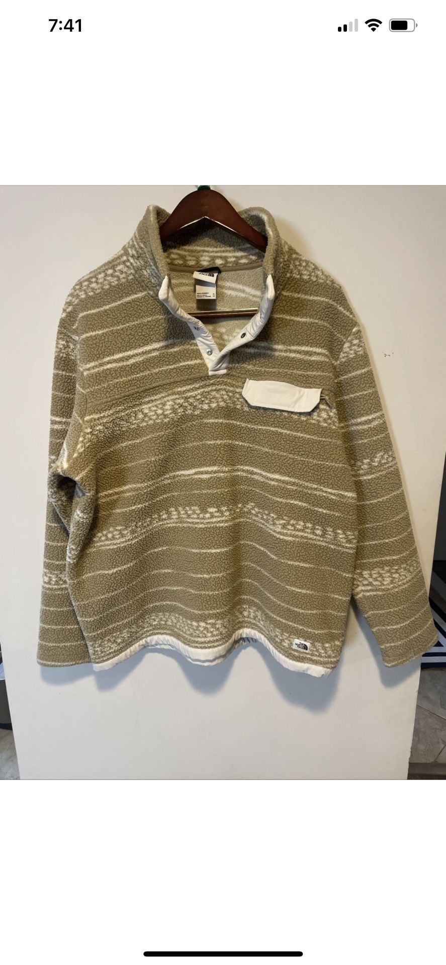 The North Face Brown Label Cragmont 1/4 Snap Front Sherpa Fleece Jacket Size XL