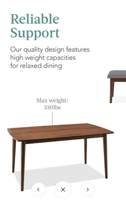 Dining Table / Color; Walnut Cream /brand : Bcp/ Model : Sky6662