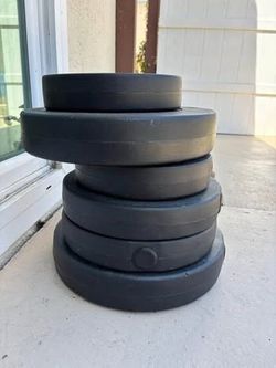 100 lbs Olympic weight and 6ft bar