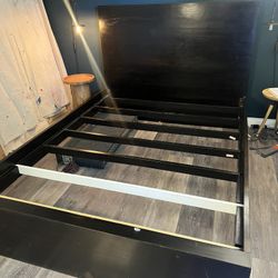 Black Teak Bed frame 