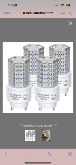 BMXKPO GU24 LED Light Bulb Dimmable 10W,4000K,1600 Lumens(100W Equivalent),Replace CFL Twist-In 2 Prong Light Bulb (4-Pack)