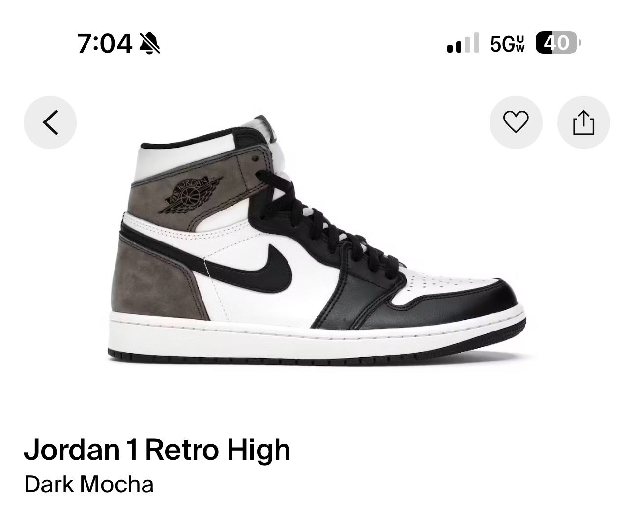 DS Jordan 1 Mocha High