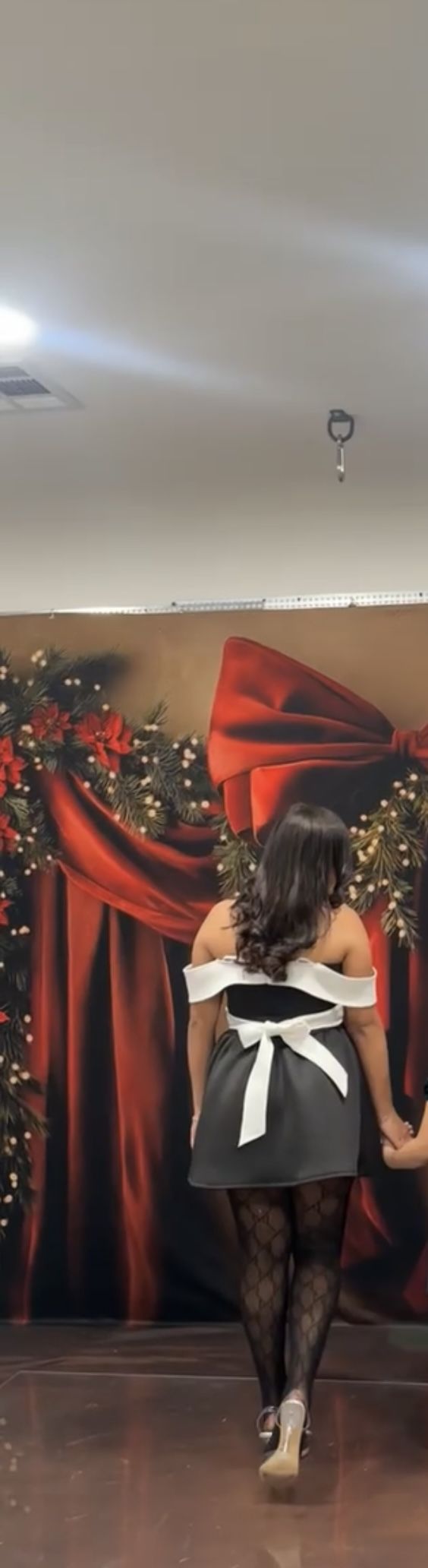 Black Dress White Bow