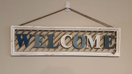 Rustic Wooden Welcome Sign