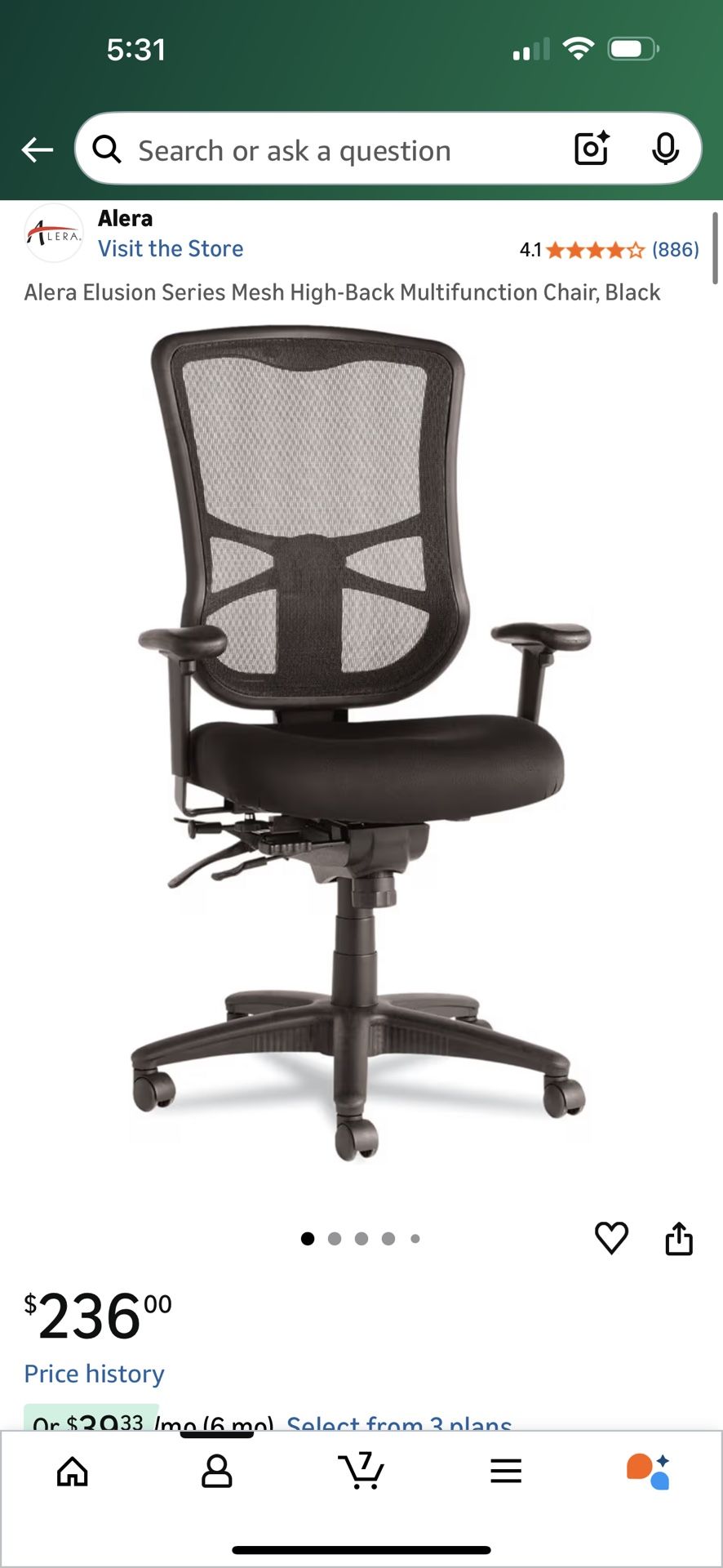 Alera Elusion Ergonomic Office Chair